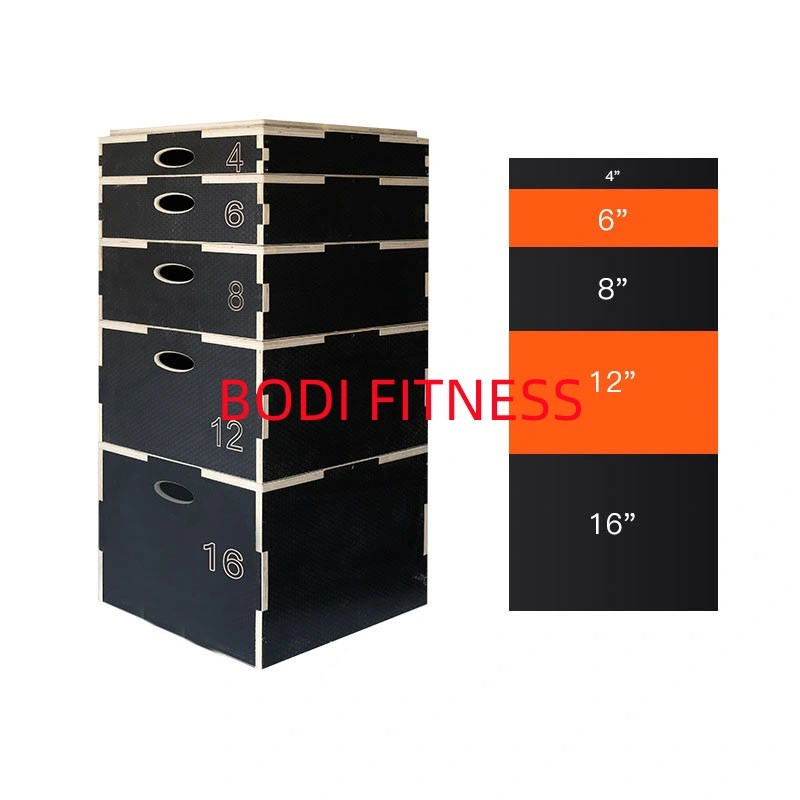 Gym Workout Jumping Box Jump Exercise Wooden Adjustable Plyometric Jump Box Fitness Plyo Boxes