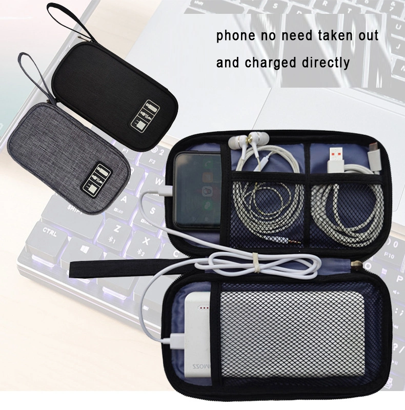 Charging Bank Mobile Phone Data Cable Headset Mobile Power Digital Organizer Bag